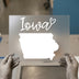 Love Iowa Script & State | DTF Transfer Ready to Press | Simple White Heat Transfer