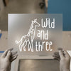 Giraffe 'Wild and Three' | DTF Transfer Ready to Press | Kids Birthday Heat Transfer