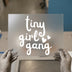 Tiny Girl Gang Hearts Slogan | DTF Transfer Ready to Press | Script Style Heat Transfer