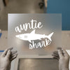 Auntie Shark | DTF Transfer Ready to Press | Fun Script Heat Transfer