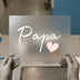 Papa Heart Script | DTF Transfer Ready to Press | Father's Day Heat Transfer