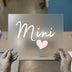 Mini with Heart Script Font | DTF Transfer Ready to Press | Cute Heat Transfer