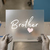 Brother with Heart | DTF Transfer Ready to Press | Script Style Heat Transfer