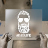 #DADLIFE Bearded Man | DTF Transfer Ready to Press | Bold Icon Heat Transfer