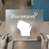 Heart Wisconsin Outline | DTF Transfer Ready to Press | State Love Heat Transfer
