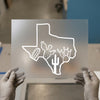 Texas Cactus Outline | DTF Transfer Ready to Press | Southwestern Heat Transfer