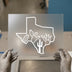 Texas Cactus Outline | DTF Transfer Ready to Press | Southwestern Heat Transfer