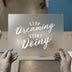 Stop Dreaming Start Doing | DTF Transfer Ready to Press | Motivational Script Heat Transfer