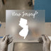 New Jersey Map Outline | DTF Transfer Ready to Press | State Love Heat Transfer