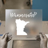 Minnesota Home Outline | DTF Transfer Ready to Press | State Love Heat Transfer
