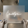 Brooklyn Script | DTF Transfer Ready to Press | Calligraphy Heat Transfer