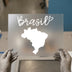 Brasil Map & Script | DTF Transfer Ready to Press | Iconic Destination Heat Transfer