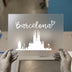 Barcelona Skyline & Script | DTF Transfer Ready to Press | Iconic City Heat Transfer
