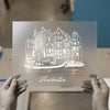 Amsterdam Canal Houses | DTF Transfer Ready to Press | Detailed Sketch Heat Transfer