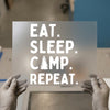 Eat Sleep Camp Repeat | DTF Transfer Ready to Press | Outdoorsy Heat Transfer