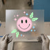 Holiday Smiley Face DTF Transfer Ready to Press | Retro Christmas Heat Transfer