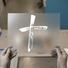 Cross John 3:16 | DTF Transfer Ready to Press | Brush Stroke Heat Transfer