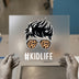 Messy Bun Kidlife | DTF Transfer Ready to Press | Leopard Print Heat Transfer