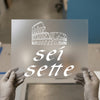 Colosseum Sei Sette | DTF Transfer Ready to Press | Roman Landmark Heat Transfer