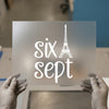 Six Sept Eiffel Tower | DTF Transfer Ready to Press | Parisian Style Heat Transfer