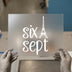 Six Sept Eiffel Tower | DTF Transfer Ready to Press | Parisian Style Heat Transfer