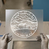 New Hampshire 'Live Free or Die' | DTF Transfer Ready to Press | Rustic Line Art Heat Transfer