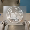California Eureka Lifeguard Circle | DTF Transfer Ready to Press | Minimalist Heat Transfer