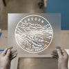 Oregon Landscape DTF Transfer | Ready to Press | Minimalist Line Art Heat Transfer