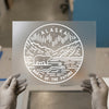 Alaska North of the Future DTF Transfer | Ready to Press | Minimalist Nature Heat Transfer
