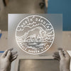North Dakota Bison | DTF Transfer Ready to Press | Outline Style Heat Transfer