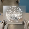 Idaho Esto Perpetua Mountains DTF Transfer Ready to Press | Scenic Circle Heat Transfer