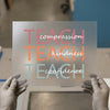 Teach Compassion Kindness Confidence | DTF Transfer Ready to Press | Retro Style Heat Transfer