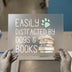 Easily Distracted By Dogs & Books | DTF Transfer Ready to Press | Cozy Hobby Heat Transfer