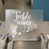 Treble Maker Music Notes | DTF Transfer Ready to Press | Humorous Script Heat Transfer