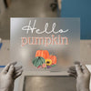 Hello Pumpkin Watercolor | DTF Transfer Ready to Press | Autumn Fall Heat Transfer