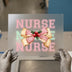 Christmas Nurse Bow | DTF Transfer Ready to Press | Festive Healthcare Heat Transfer