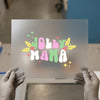 Jolly Mama Retro Christmas | DTF Transfer Ready to Press | Holiday Heat Transfer