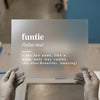 Funtie Definition Typography | DTF Transfer Ready to Press | Humorous Wordplay Heat Transfer