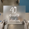 40 and Fabulous with Crown | DTF Transfer Ready to Press | Birthday Celebration Heat Transfer