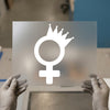 Queen Feminine Symbol | DTF Transfer Ready to Press | Feminist Heat Transfer