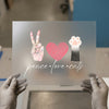 Peace Love Cats | DTF Transfer Ready to Press | Watercolor Style Heat Transfer