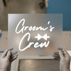 Groom's Crew Bow Tie | DTF Transfer Ready to Press | Wedding Party Heat Transfer
