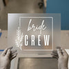 Bride Crew Floral Frame | DTF Transfer Ready to Press | Wedding Party Heat Transfer