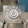 Shampoo Dealer Logo | DTF Transfer Ready to Press | Stylized Lettering Heat Transfer