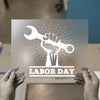 Labor Day Fist Wrench | DTF Transfer Ready to Press | Bold Graphic Heat Transfer