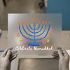 Hanukkah Menorah | DTF Transfer Ready to Press | Glitter Holiday Heat Transfer