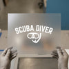 Scuba Diver Mask | DTF Transfer Ready to Press | Ocean Life Heat Transfer