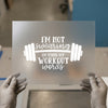 Workout Words Barbell | DTF Transfer Ready to Press | Funny Gym Quote Heat Transfer