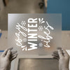 Cozy Winter Vibes with Snowflakes | DTF Transfer Ready to Press | Seasonal Heat Transfer