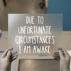 Due to Unfortunate Circumstances I Am Awake | DTF Transfer Ready to Press | Humorous Quote Heat Transfer